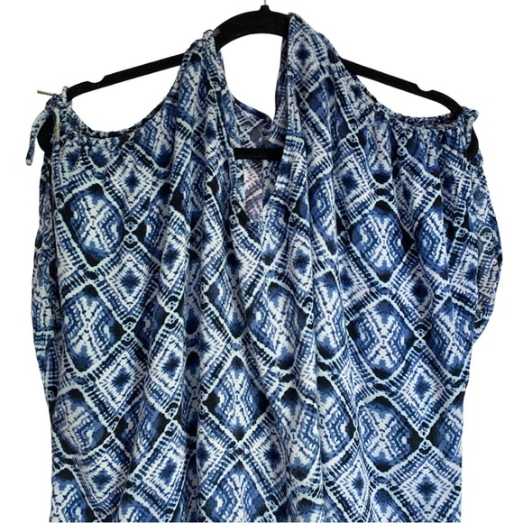 Allison Brittney Cold Shoulder Dolman Sleeve Blouse - Picture 3 of 8